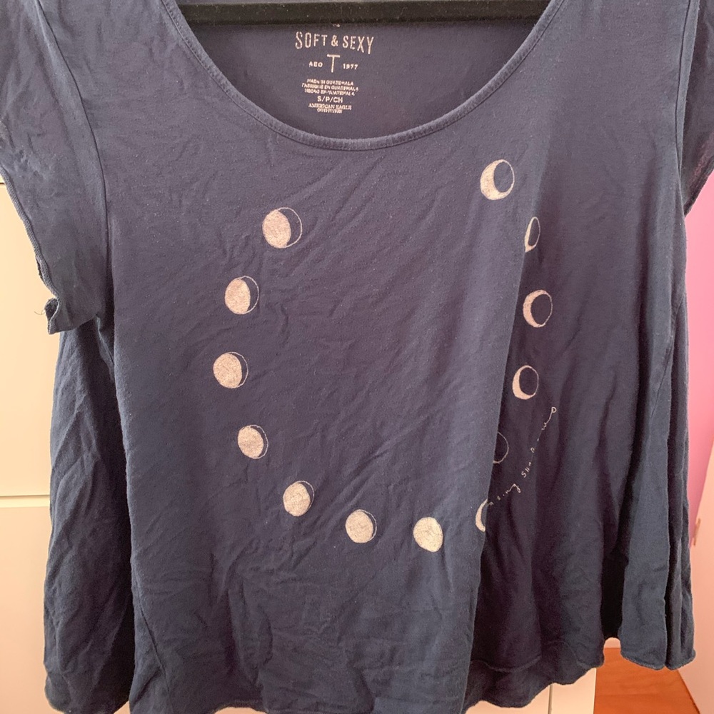 Blue American Eagle soft and sexy graphic tee